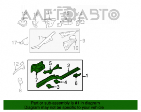 Bara de protecție față dreapta VW Jetta 11-18 SUA