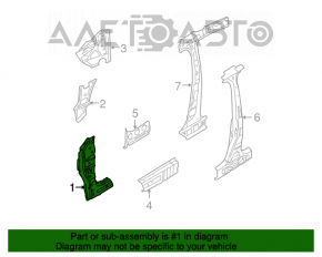 Bara de protecție a acoperișului față stânga VW Jetta 11-18 SUA