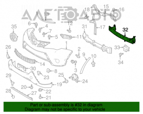 Amplificatorul de bara fata pentru Toyota Rav4 13-15, versiunea facelift, fabricat in SUA