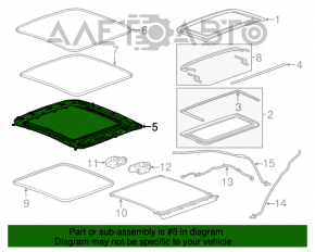 Mecanismul de deschidere a plafonului panoramic al Cadillac CTS 14