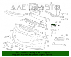 Крепление переднего бампера левое внешн Cadillac CTS 14-