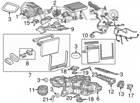 TEMPERATURE ECU COMPUTER Heater Control Cadillac CTS 14-