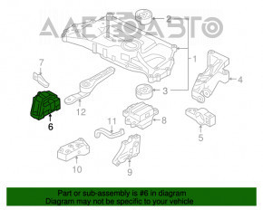 Pernele motorului drept VW Passat b7 12-15 SUA 2.5 nou aftermarket