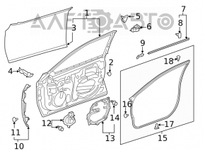 Дверь голая передняя правая Toyota Avalon 19- новый неоригинал