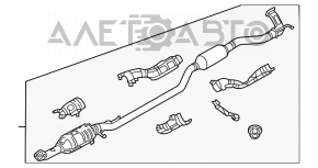 Traseul de evacuare intermediar al modelului Mitsubishi Outlander Sport ASX 10- AWD 2.0.