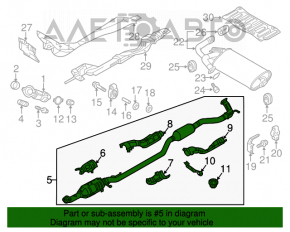 Traseul de evacuare intermediar al modelului Mitsubishi Outlander Sport ASX 10- AWD 2.0.