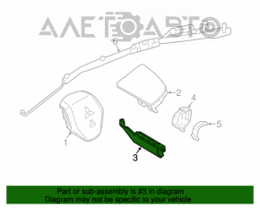 Airbag-ul de genunchi pentru șoferul din partea stângă a Mitsubishi Outlander Sport ASX 16- рест.