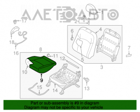 Scaunul șoferului Mitsubishi Outlander Sport ASX 16-19 fără airbag, material textil negru