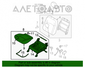 Scaun pasager Mitsubishi Outlander Sport ASX 16-18 fără airbag, material textil negru