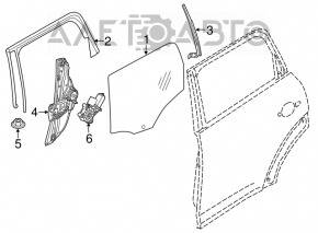Направляющая стекла двери задней правой Mini Cooper Countryman R60 10-16