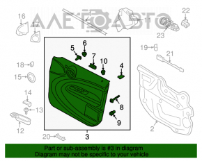 Обшивка двери карточка передняя левая Mini Cooper Countryman R60 12-16 черн