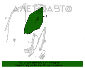 Стекло двери передней правой Mini Cooper Countryman R60 10-16