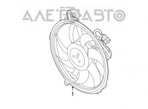 Ventilatorul de răcire asamblat Mini Cooper Countryman R60 10-16 1.6