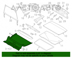 Covor portbagaj Mini Cooper Countryman R60 10-16