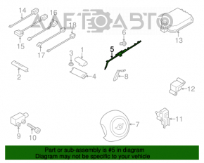 Perna de siguranță airbag, cortina laterală dreapta pentru Mini Cooper Countryman R60 10-16, a fost declanșată.