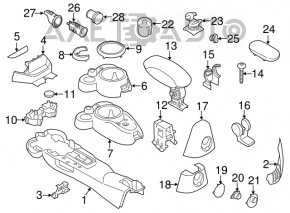 Consola centrală cu cotieră pentru Mini Cooper Countryman R60 10-16