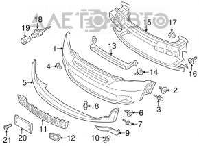 Bara de noroi din față, dreapta jos, pentru Mini Cooper Countryman R60 10-16, nou, neoriginal, BAPMIC.