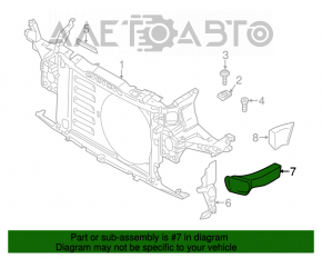 Conducta de aerisire a bara fata stanga Mini Cooper Countryman R60 10-16