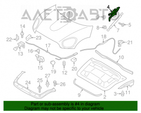 Петля капота левая Mini Cooper Countryman R60 10-16