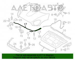 Трос открытия замка капота Mini Cooper Countryman R60 10-16