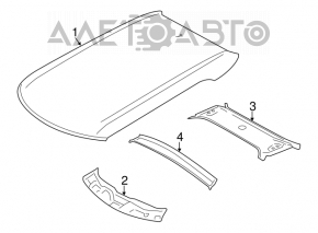 Acoperiș metalic Mini Cooper Countryman R60 10-16 fără panoramic, tăiat, cleme