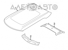 Acoperișul metalic pentru Mini Cooper Countryman R60 10-16 cu trapă, tăiat, cleme