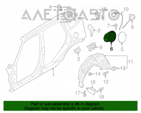 Corpul capacului rezervorului de combustibil Mini Cooper Countryman R60 10-16