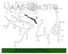 Leash stânga a ștergătorului Mini Cooper Countryman R60 10-16