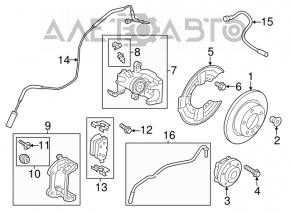 Датчик ABS задний правый Mini Cooper Countryman R60 10-16