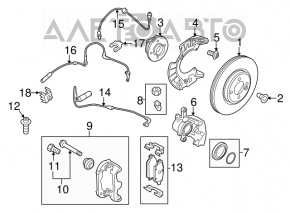 Senzor ABS față dreapta Mini Cooper Countryman R60 10-16