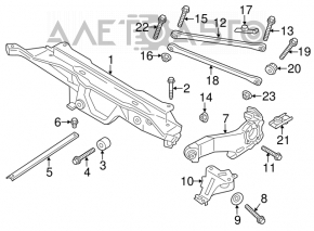 Suportul de prindere al brațului de suspensie spate stânga pentru Mini Cooper Countryman R60 10-16