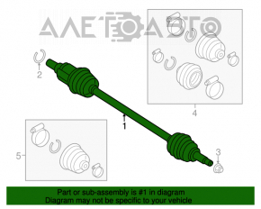 Привод полуось задняя правая Mini Cooper Countryman R60 10-16