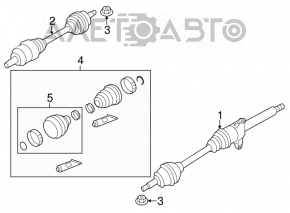 Привод полуось передняя правая Mini Cooper Countryman R60 10-16 1.6 акпп