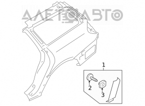 Capacul aripii spate stânga de jos pentru Subaru Outback 10-14