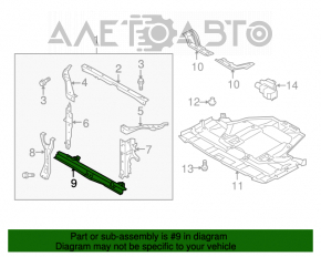 Планка телевизора нижняя Subaru Outback 10-14