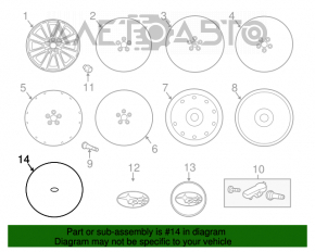 Колпак колесный R16 Subaru Outback 10-14 царапины