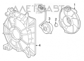 Motorul ventilatorului de răcire stânga pentru Acura ILX 13-15