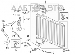 Radiator de apă de răcire Acura ILX 13-15