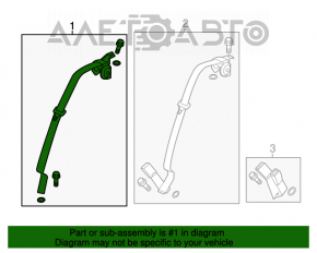 Centura de siguranță din spate dreapta pentru Acura ILX 13- negru.