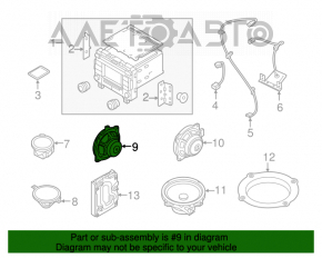 Difuzor ușă față dreapta Hyundai Sonata 15-17 strâns.