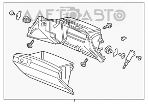 Перчаточный ящик, бардачок Acura ILX 13- черн