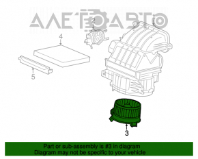 Motorul ventilatorului de încălzire pentru Acura ILX 13-14