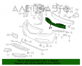 Absorbantul de bara fata pentru Acura ILX 13-15 pre-restilizare