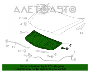 Izolarea capotei Acura ILX 13-18