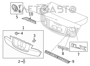 Emblema inscripția capacului portbagajului ILX Acura ILX 13-18