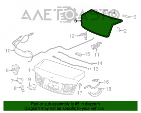 Garnitura capac portbagaj Acura ILX 13-