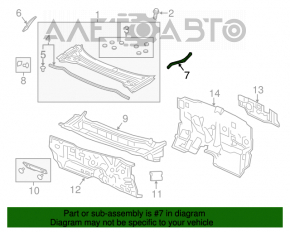 Garnitura de etanșare a ștergătoarelor de parbriz stânga Acura ILX 13-