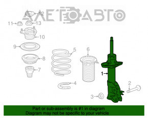 Стойка амортизатора в сборе передняя левая Acura ILX 13-15