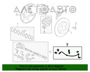 Senzorul ABS din spatele dreapta al Acura ILX 13-