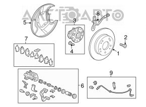 Senzorul ABS din spatele dreapta al Acura ILX 13-